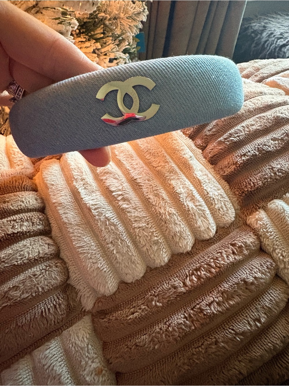 Fashion Light Blue denim Padded Headband